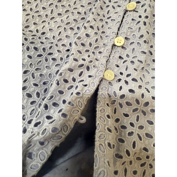 J Crew Purple Eyelet Lace Babydoll Midi Dress Sz 6 Cottagecore Boho Feminine - Picture 11 of 13